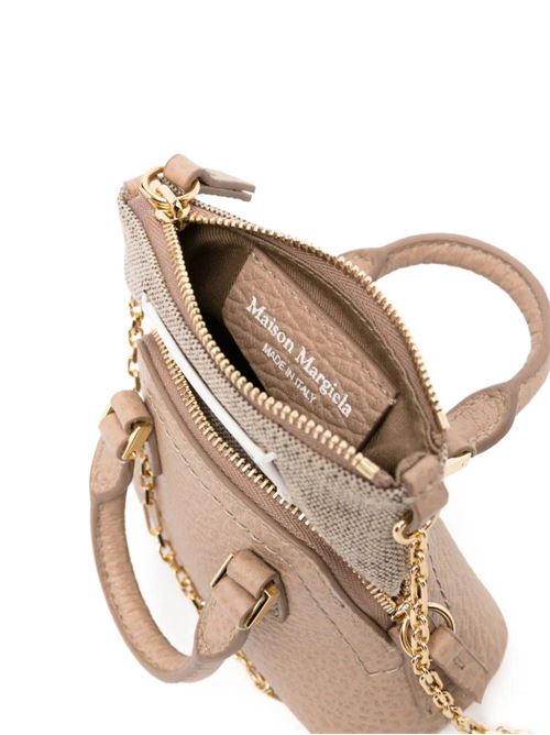 Almond beige leather/canvas bag Maison Margiela | SB3WG0025P4455T2070